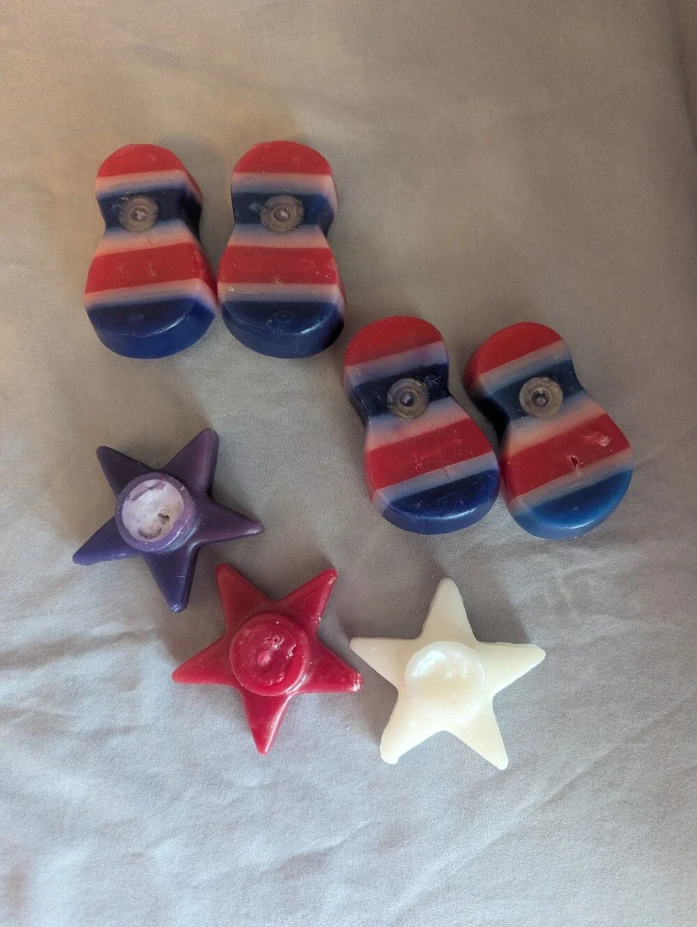Patriotic Candles Votive Size Star & Flip Flops